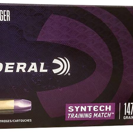 Federal AE9SJ3 Syntech Training Match 9mmLuger 147gr Total Syntech Jacket Flat Nose 50 Per Box/10 Case
