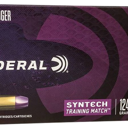 Federal AE9SJ4 Syntech Training Match 9mmLuger 124gr Total Syntech Jacket Flat Nose 50 Per Box/10 Case