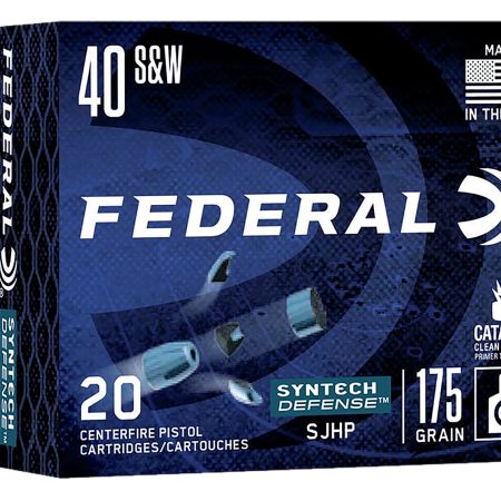 Federal S40SJT1 Syntech Defense 40S&W 175gr Segmented Jacketed Hollow Point 20 Per Box/10 Case