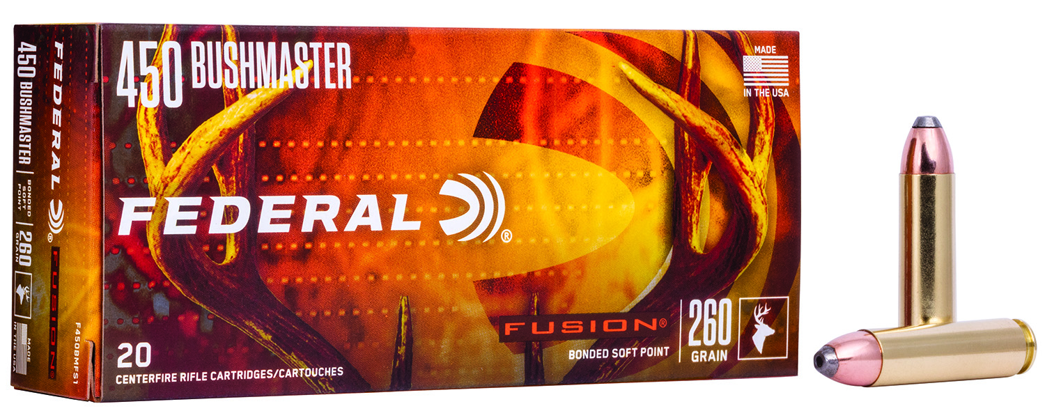 Federal F450BMFS1 Fusion 450Bushmaster 260gr Bonded Soft Point 20 Per Box/10 Case
