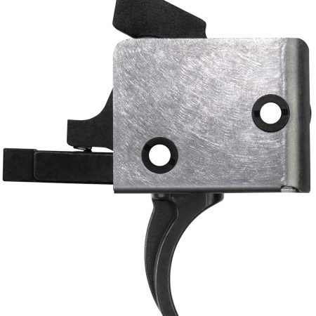 CMC Triggers 95501 Drop-In PCC Single-Stage Curved Trigger w/ 3-3.50 lbs Draw Weight & Black/Silver Finish