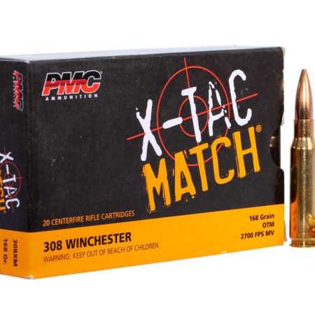 PMC 308XM X-Tac Match  308Win 168gr Open Tip Match 20 Per Box/10 Case