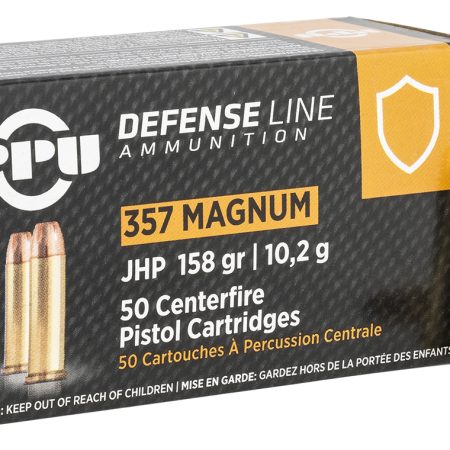 PPU PPD357 Defense  357Mag 158gr Jacketed Hollow Point 50 Per Box/10 Case