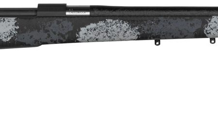 Nosler 44548 M48 Long-Range Carbon 6.5 Creedmoor 4+1 26" Carbon Fiber Wrapped Barrel, Sniper Gray Cerakote Metal Finish, Elite Midnight Camo Manners MCS-T Elite Tac Stock