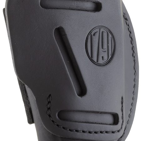 1791 Gunleather 4WH1SBLR 4-Way  IWB/OWB 01 Stealth Black Leather Belt Clip Fits 3-4" Barrel 1911