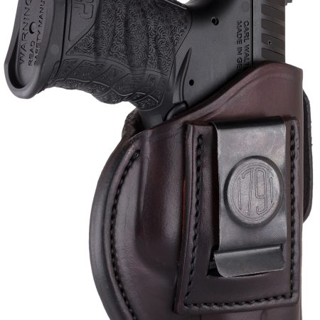 1791 Gunleather 4WH3SBRR 4-Way  IWB/OWB Size 03 Signature Brown Leather Belt Clip Compatible w/Glock 26/Ruger LC9/S&W M&P Shield/2.0 9/40 Right Hand