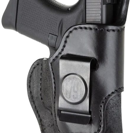 1791 Gunleather RCH3BLKR RCH  IWB Size 03 Black Leather Belt Clip Compatible w/Ruger LC9/1911/Glock 43/43X Right Hand