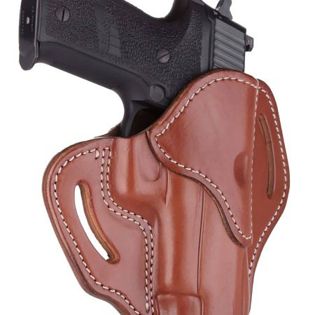 1791 Gunleather BH23CBRR BH2.3  OWB Size 2.3 Classic Brown Leather Belt Slide Compatible w/Glock 17/Sig P226/HK VP9 Right Hand