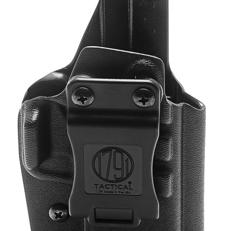 1791 Gunleather TACIWBXDSBLKR Tactical Kydex  IWB Black Kydex Belt Clip Fits Springfield XD-S