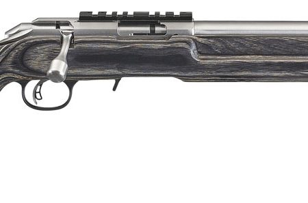 Ruger 8366 American Rimfire Target Full Size 22 LR 10+1 18" Satin Stainless Threaded Bull Barrel, Satin Stainless Scope Rail Receiver, Black Wood Thumbhole Stock, Right Hand