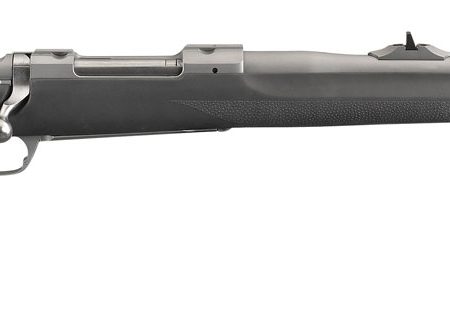 Ruger 57100 Hawkeye Alaskan Full Size 375 Ruger 3+1 20" Matte Stainless Steel Threaded Barrel, Integral Scope Mounts Stainless Steel Receiver, Black Hogue OverMolded Synthetic Stock