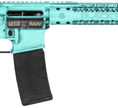 Black Rain BROFUSIONTBB Spec + Fusion 5.56x45mm NATO 16" 30+1 Tiffany Blue Battleworn Cerakote 6 Position MFT Minimalist Stock