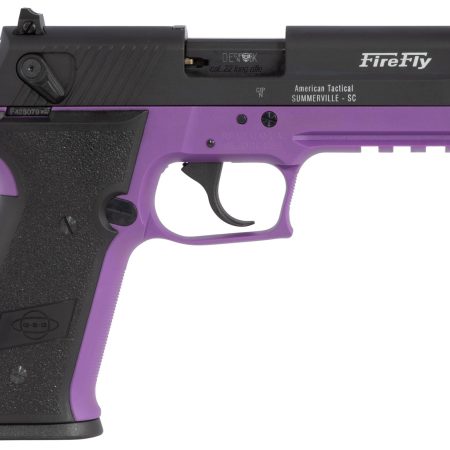 GSG GERG2210FFL FireFly  22 LR 10+1 4" Black Serrated Slide, Purple Zinc Alloy w/Accessory Rail Frame, Black Polymer Grip