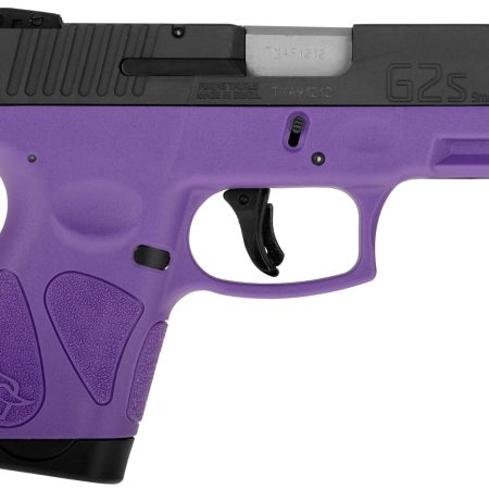Taurus 1-G2S931DP G2S  Compact Frame 9mm Luger 7+1 3.26" Matte Stainless Steel Barrel, Matte Black Serrated Alloy Steel Slide, Dark Purple Polymer Frame w/Picatinny Rail & Polymer Grip, Right Hand