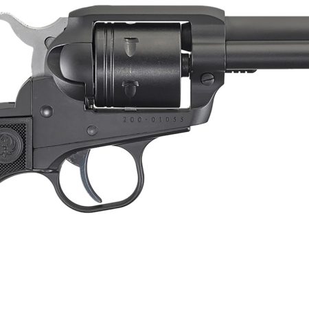 Ruger 2002 Wrangler  22 LR 6 Shot 4.62" Black Cerakote, Black Cerakote Aluminum Frame & Cylinder Black Checkered Polymer Grips