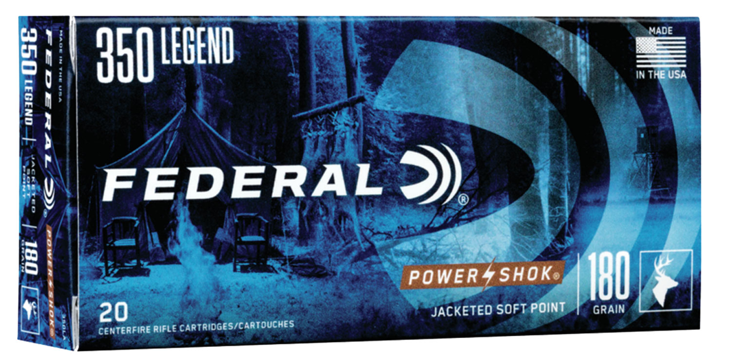 Federal 350LA Power-Shok 350Legend 180gr Jacketed Soft Point 20 Per Box/10 Case