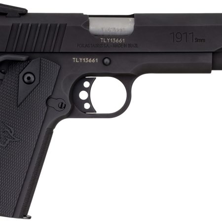 Taurus 11911019MM 1911  9mm Luger 9+1 5" Barrel, Matte Black Finish Beavertail Frame, Serrated Matte Black Steel Slide & Checkered Polymer Grip Includes Magazine