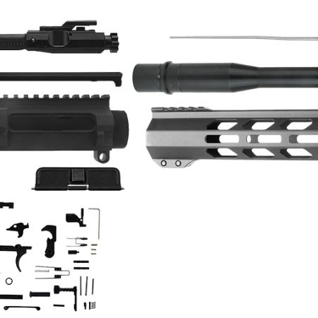 TacFire SSRK308LPK18BN AR Build Kit Rifle 308 Win AR-10 Black Nitride Aluminum 5/8"-24 tpi *Sports South Exclusive.