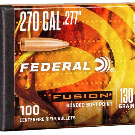 Federal FB277F2 Fusion Component  270 Win .277 130 gr Fusion Soft Point 100 Per Box/ 4 Case