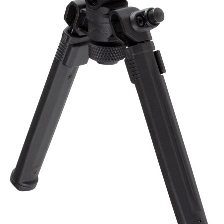 Magpul MAG941-BLK Bipod  1913 Picatinny Rail Attachment, Black Mil-Spec Anodized Aluminum, 6.80-10.30" Vertical Adjustment, Rubber Feet for AR-Platform