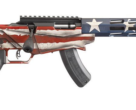 Ruger 8422 Precision Rimfire  22 LR 15+1 18" Threaded 1137 Alloy Steel Barrel, American Flag Cerakote Finish,  Adjustable Quick-Fit Precision Rimfire Stock, 30 MOA Picatinny Rail, Optics Ready