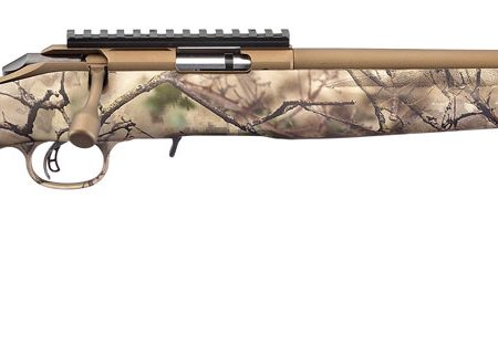 Ruger 8372 American Rimfire  Full Size 22 LR 9+1 18" Bronze Cerakote Threaded Barrel, Bronze Cerakote Picatinny Rail Steel Receiver, GoWild Camo I-M Brush Synthetic Fixed Stock, Right Hand