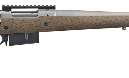 Ruger 47197 Hawkeye Long-Range Hunter Full Size 6.5 PRC 3+1 22"  Matte Stainless Steel Threaded Barrel, Picatinny Rail Stainless Steel Receiver, Black Speckled Brown Adj LOP Laminate Stock