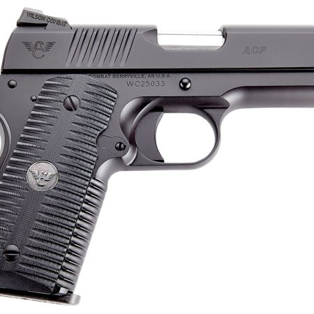 Wilson Combat ACPCP45 ACP Compact SAO 45 ACP 4" 7+1 Black Armor-Tuff Carbon Steel Black G10 Eagle Claw Grip