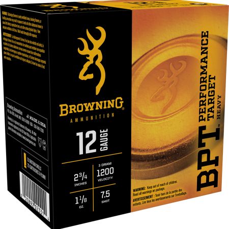 Browning Ammo B193621227 BPT Performance Target Heavy 12Gauge 2.75" 1 1/8oz 7.5Shot 25 Per Box/10 Case