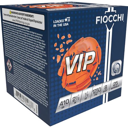 Fiocchi 410VIP8 Exacta Target VIP 410Gauge 2.50" 1/2oz 8Shot 25 Per Box/10 Case