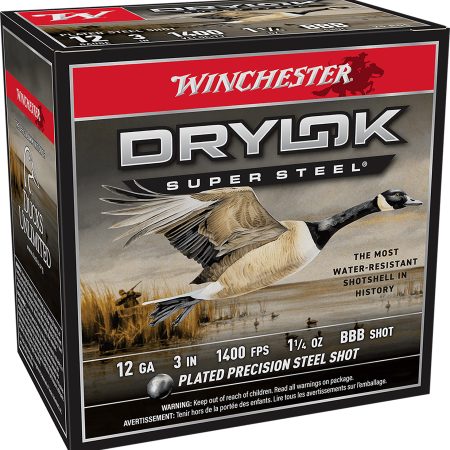 Winchester Ammo XSC123BBB Drylok Super Steel Magnum 12Gauge 3" 1 1/4oz BBBShot 25 Per Box/10 Case
