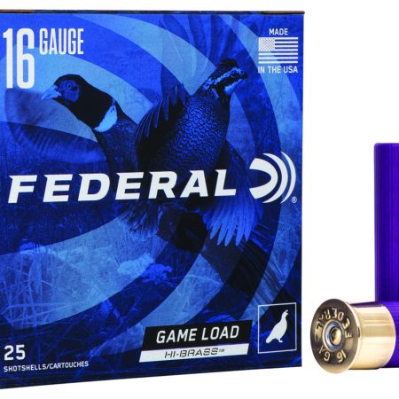 Federal H1636 Game-Shok High Brass 16Gauge 2.75" 1 1/8oz 6Shot 25 Per Box/10 Case