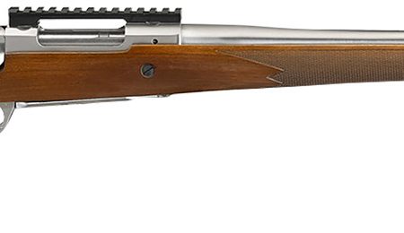 Ruger 57104 Hawkeye Hunter Full Size 6.5 Creedmoor 4+1 22" Satin Stainless Steel Threaded Barrel, Picatinny Rail Steel Receiver, Fixed American Walnut w/Pistol Grip Stock