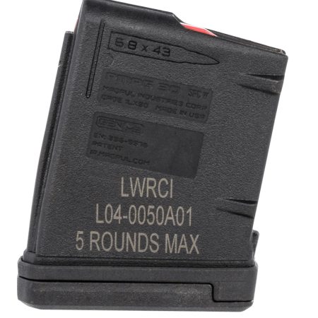 LWRC 2000123A02 PMAG  Black Detachable 5rd 6.8 SPC for LWRC SIX8