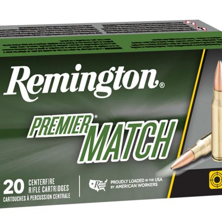 Remington Ammunition 27673 Premier Match 6.5PRC 145gr Berger Open Tip Match 20 Per Box/10 Case
