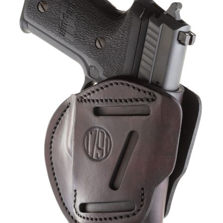 1791 Gunleather 3WH5SBRA 3-Way  IWB/OWB Size 05 Signature Brown Leather Belt Loop Compatible w/ Glock 17 Compatible w/ Springfield XD Compatible w/ S&W M&P Compatible w/ HK VP9 Ambidextrous Hand