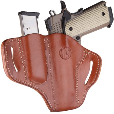 1791 Gunleather BH1M1CBRR BH1M1 Combo OWB 01 Classic Brown Leather Belt Slide Fits 4-5" 1911