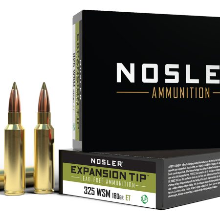 Nosler 40146 E-Tip Lead Free 325WSM 180gr E Tip 20 Per Box/10 Case