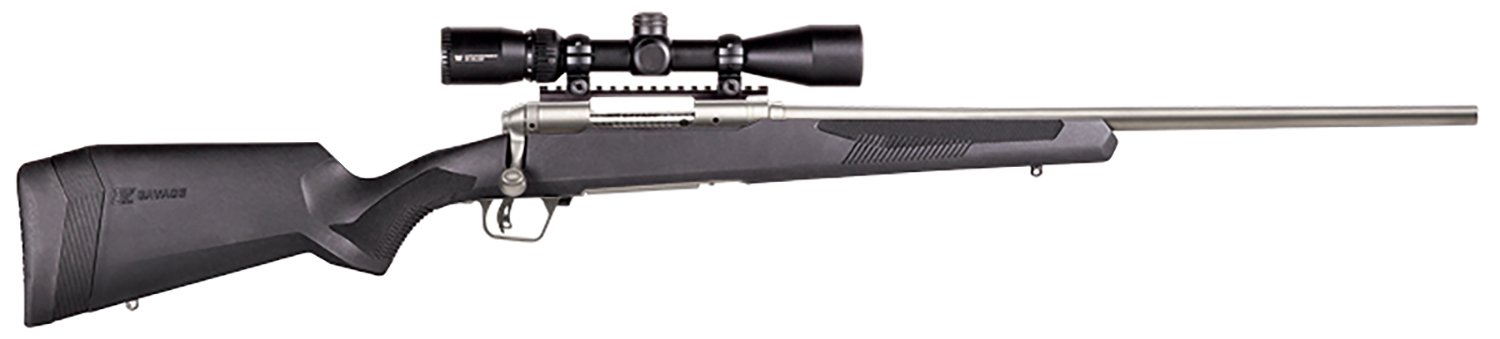 Savage Arms 57596 110 Apex Storm XP 6.5 PRC 2+1 24", Matte Stainless Metal, Synthetic Stock, Vortex Crossfire II 3-9x40mm Scope
