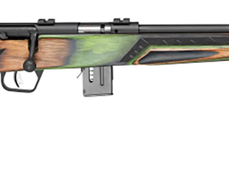 Savage Arms 91936 93 Minimalist Full Size 22 WMR 10+1 18" Matte Black Threaded Barrel, Matte Black Drilled & Tapped Carbon Steel Receiver, OD Green Boyd's Minimalist Laminate Stock, Right Hand