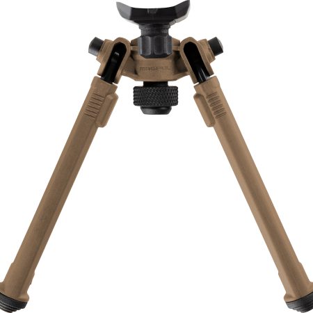 Magpul MAG1075-FDE Bipod  made of Aluminum with Flat Dark Earth Finish, Sling Stud Attachment, 6.30-10.30" Vertical Adjustment & Rubber Feet for AR-Platform