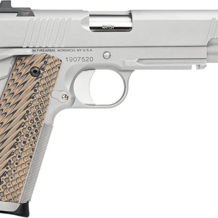 Dan Wesson 01802 Specialist  45 ACP 8+1 5" Stainless Steel Barrel, Bead Blasted Serrated Stainless Steel Slide, Frame w/Beavertail & Picatinny Rail, Black/Brown G10 Grip, Ambidextrous