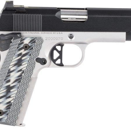 Dan Wesson 01825 V-Bob  45 ACP 8+1 4.25" Stainless Match Grade Barrel, Blued Serrated Stainless Steel Slide, Stainless Steel Frame w/Beavertail, Black/Gray G10 Grip, Ambidextrous