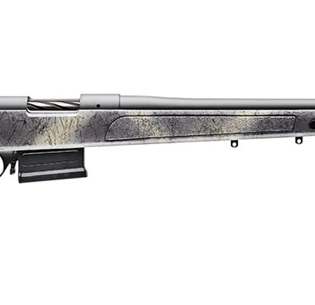 Bergara Rifles B14LM368 B-14 Wilderness HMR 300 PRC 5+1 26" Threaded, Sniper Gray Cerakote Barrel/Rec, Adj. SoftTouch Woodland Camo Stock with Mini-Chassis, Omni Muzzle Brake
