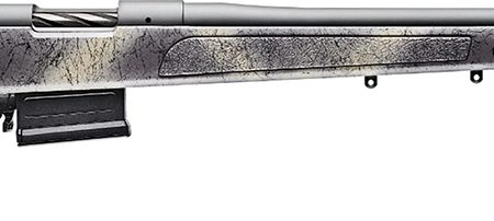 Bergara Rifles B14S382 B-14 Wilderness HMR 6.5 Creedmoor 5+1 24" Threaded, Sniper Gray Cerakote Barrel/Rec, Adj. SoftTouch Woodland Camo Stock with Mini-Chassis, Omni Muzzle Brake