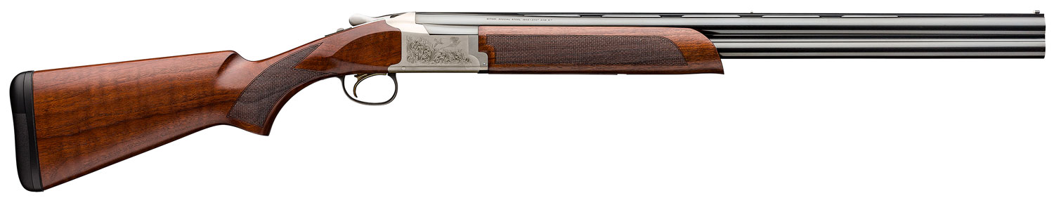 Browning 0182096004 Citori 725 Feather Full Size 20 Gauge Break Open 3" 2rd 28" Blued Over/Under Vent Rib Barrel, Engraved Silver Nitride Aluminum Receiver, Fixed Grade II/III Black Walnut Stock