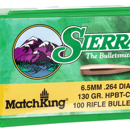 Sierra 1729 MatchKing  6.5Creedmoor 130gr Hollow Point Boat Tail 100/Box