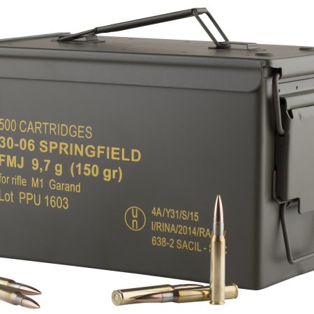 PPU PP3006GMC Standard Rifle  30-06Springfield 150gr Full Metal Jacket/500rds *Sold by Case *Includes Metal Can