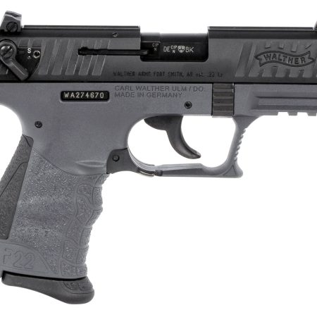 Walther Arms 5120365 P22 *CA Compliant 22 LR 3.42" 10+1 Tungsten Gray Polymer Frame Black Steel Slide Black Polymer Grip