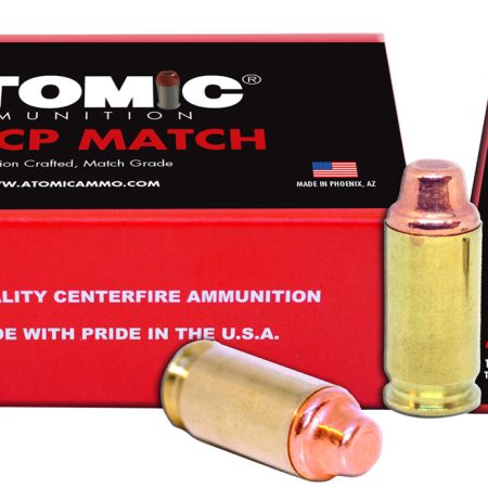 Atomic Ammunition 448 Match Precision Craft 45ACP 185gr Semi Wadcutter 50 Per Box/10 Case